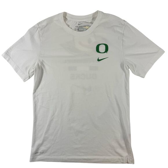 The Nike Tee Oregon Ducks T-Shirt Men's Small White with Ducks Logos - Picture 1 of 8
